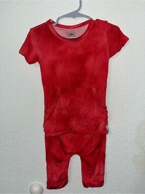 Ready Set Romper short sleeve shorts red romper